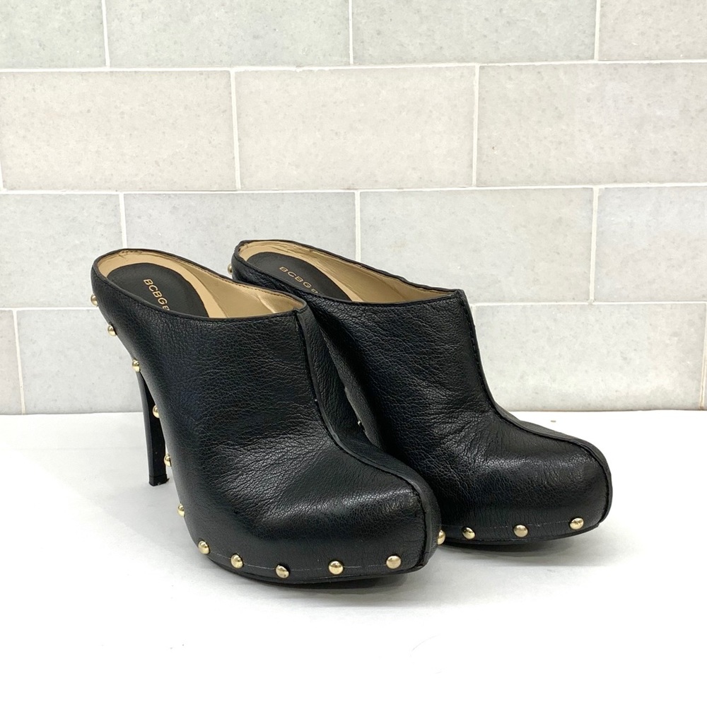Bcbgeneration Black Leather Clogs - image 1
